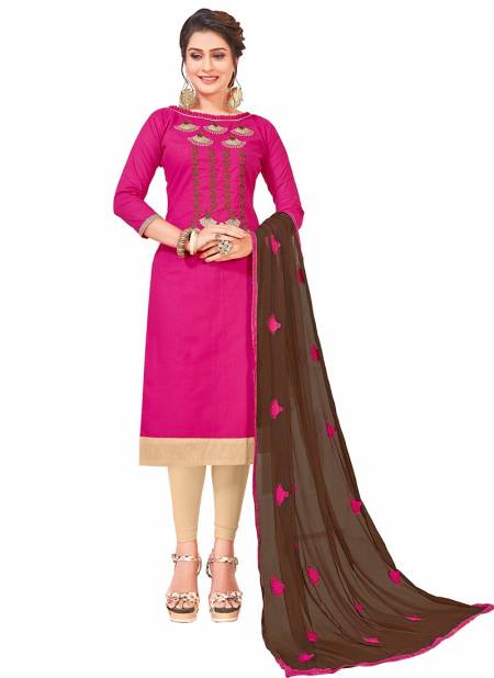 Pink Colour Maahi Rahul NX New Ethnic Wear Cotton Salwar Suit Collection 1003